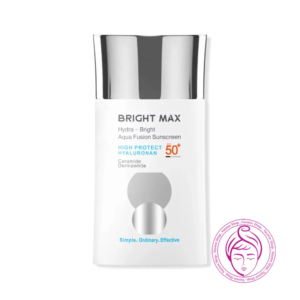 فلوئید ضد آفتاب بی رنگ برایت مکس مدل هیدرا برایت Bright Max Hydra-Bright Aqua Fusion Sunscreen