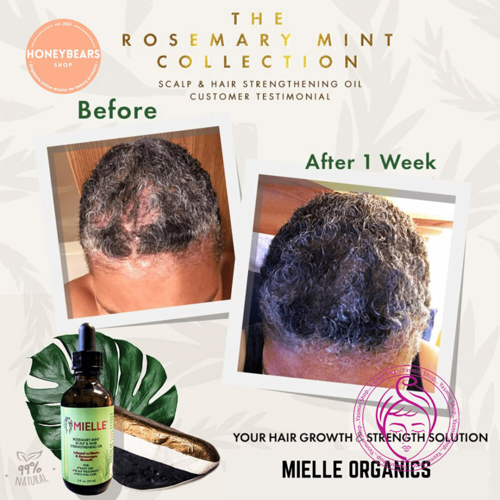 روغن تقویت کننده پوست سر و موی نعناع و رزماری میله Mielle Rosemary Mint Scalp & Hair Strengthening Oil - Image 5