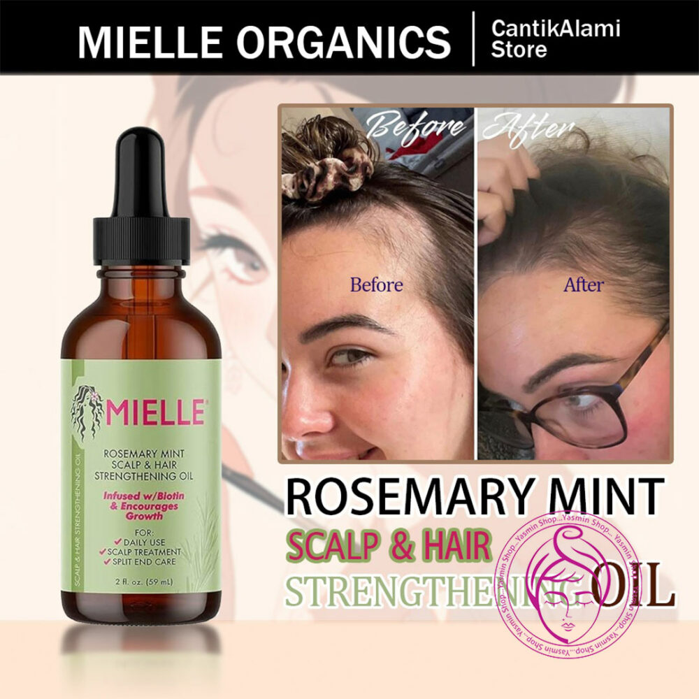 روغن تقویت کننده پوست سر و موی نعناع و رزماری میله Mielle Rosemary Mint Scalp & Hair Strengthening Oil - Image 4