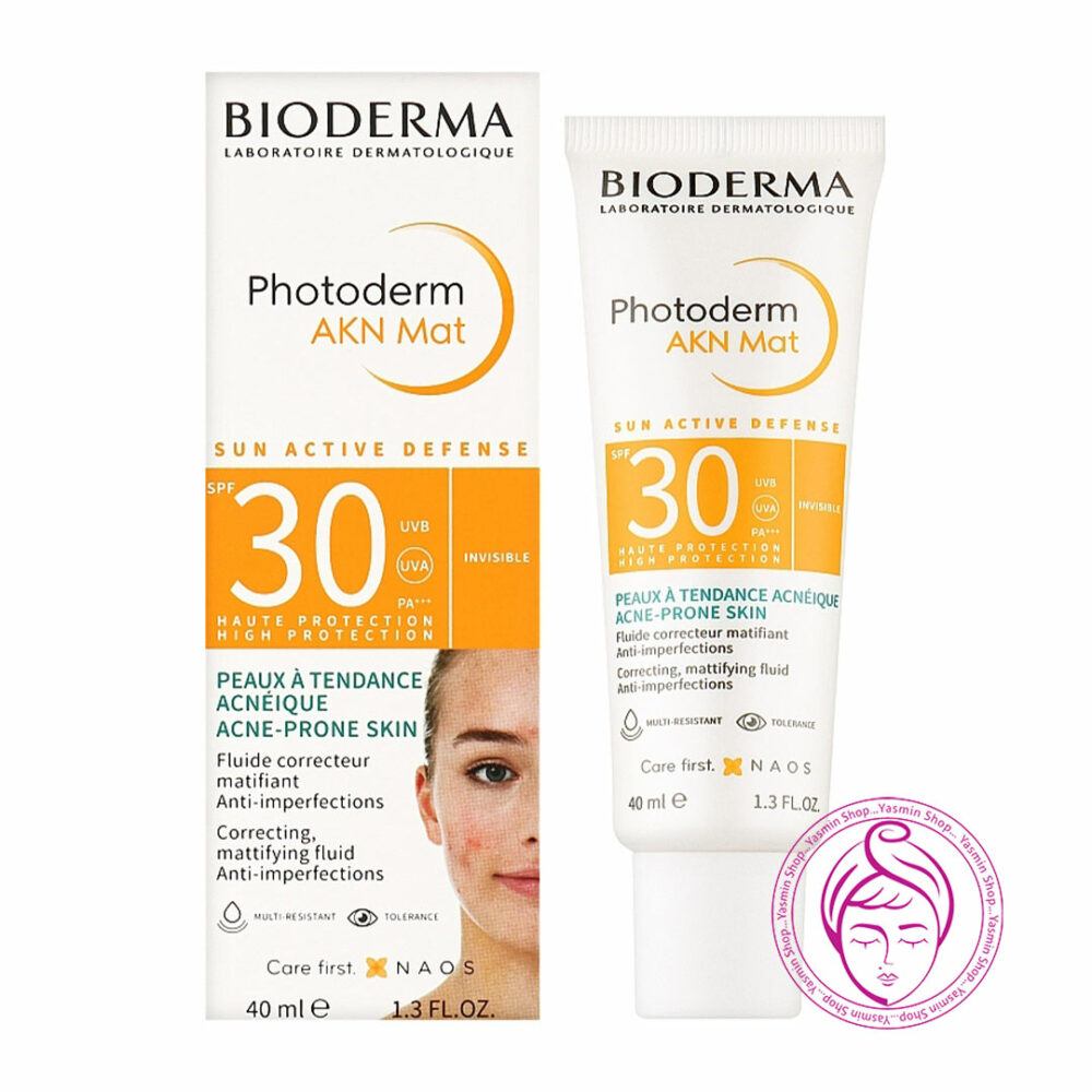 ضد آفتاب ضد جوش بایودرما مدل آکنه مت Bioderma Photoderm Akn Mat Sun Fluid SPF30