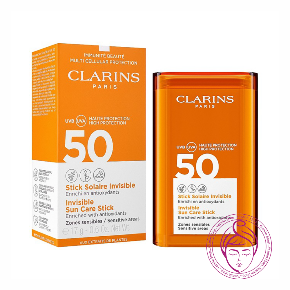 ضد آفتاب استیکی بی رنگ کلارنس Clarins Invisible Sun Care Stick SPF50