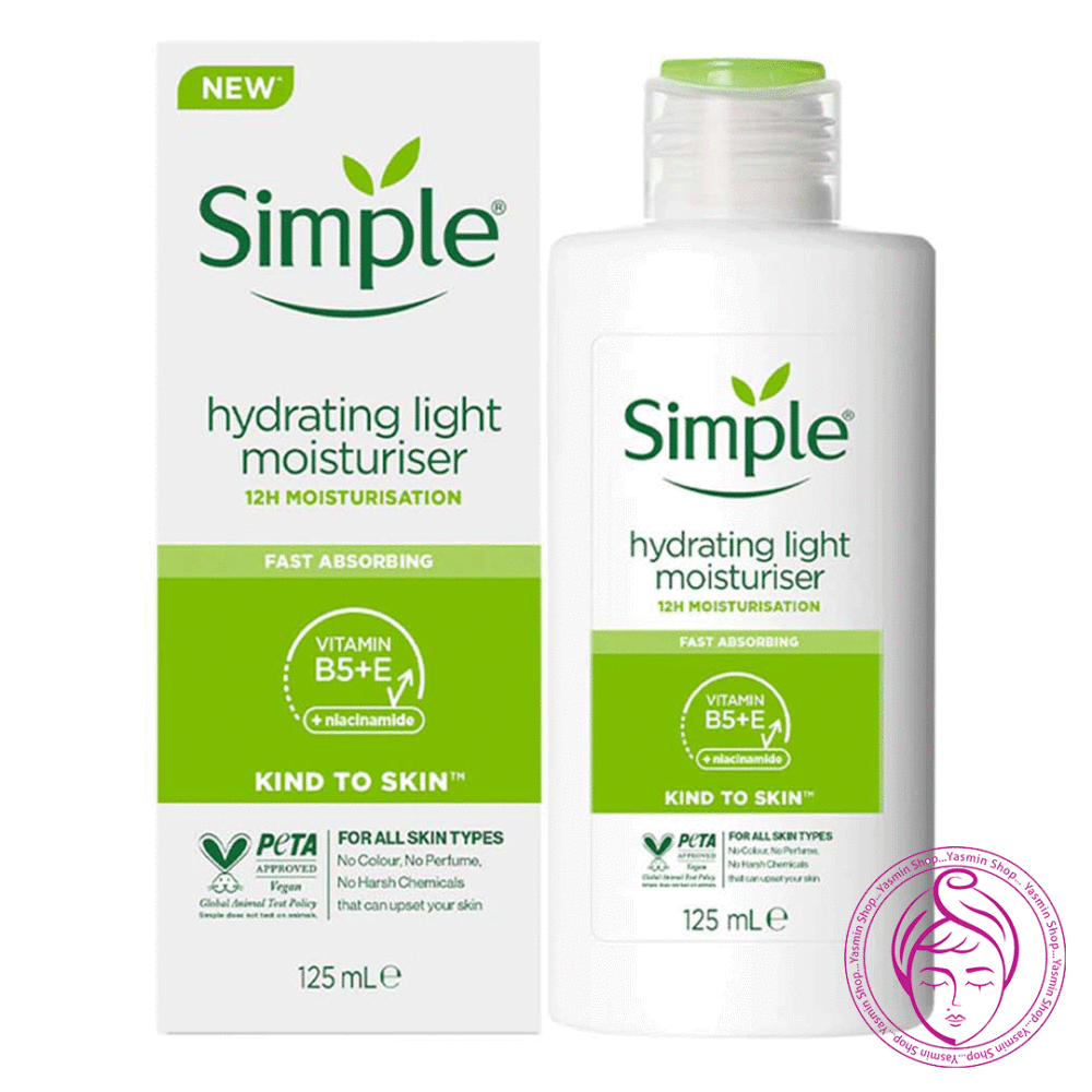 کرم مرطوب کننده و آبرسان سیمپل مدل لایت Simple Kind To Skin Replenishing light Moisturiser