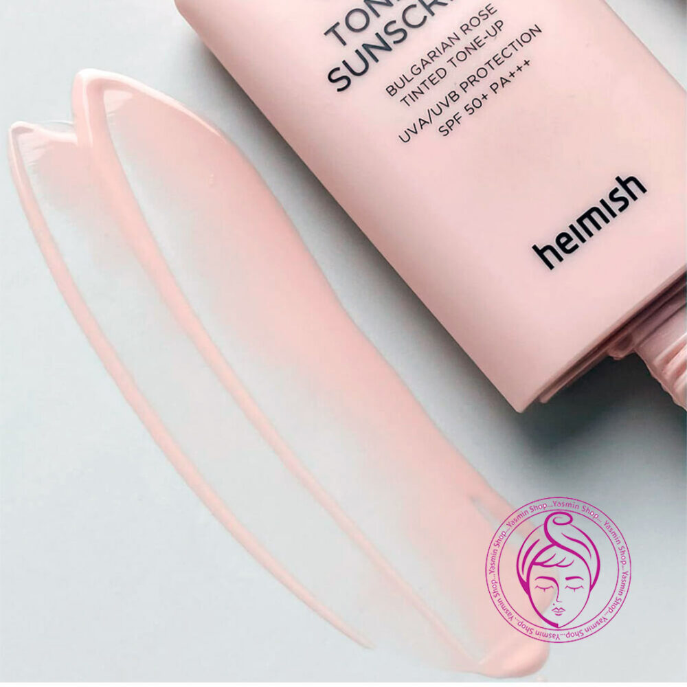 ضد آفتاب رنگی و روشن‌کننده هیمیش با عصاره گل رز بلغاری Heimish Bulgarian Rose Tinted Tone Up Sunscreen - Image 2