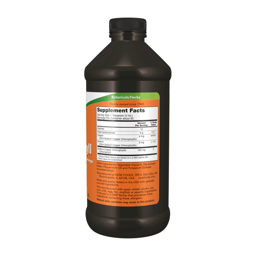 مکمل مایع کلروفیل حاوی نعناع ناو NOW Liquid Chlorophyll 473 Ml - Image 2