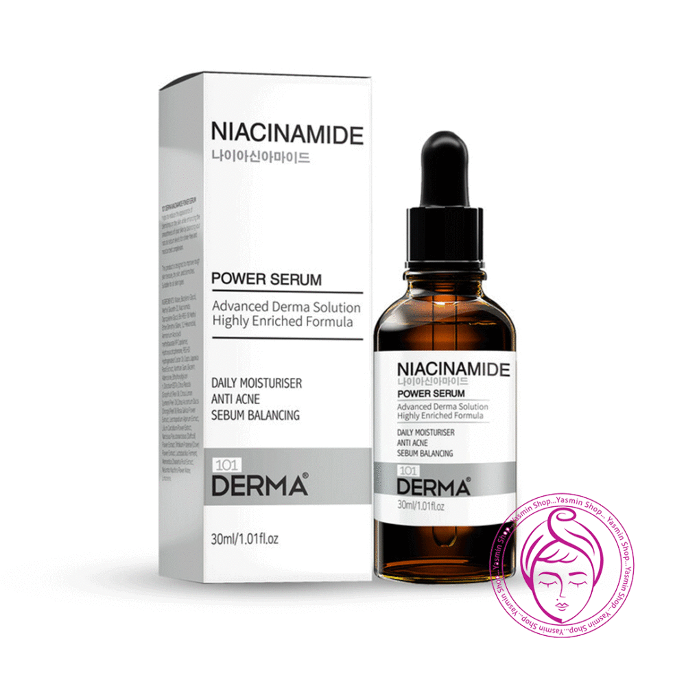 پاور سرم ضد لک روشن کننده نیاسینامید 101 درما Derma 101 Niacinamide Power Serum