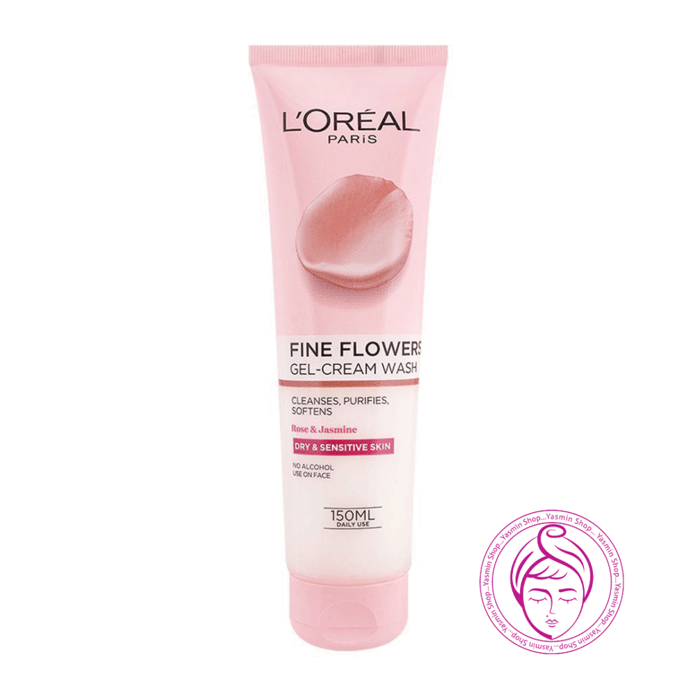 ژل کرم شستشوی پوست خشک فاین فلاورز لورال L'Oréal Fine Flowers Gel-Cream Wash