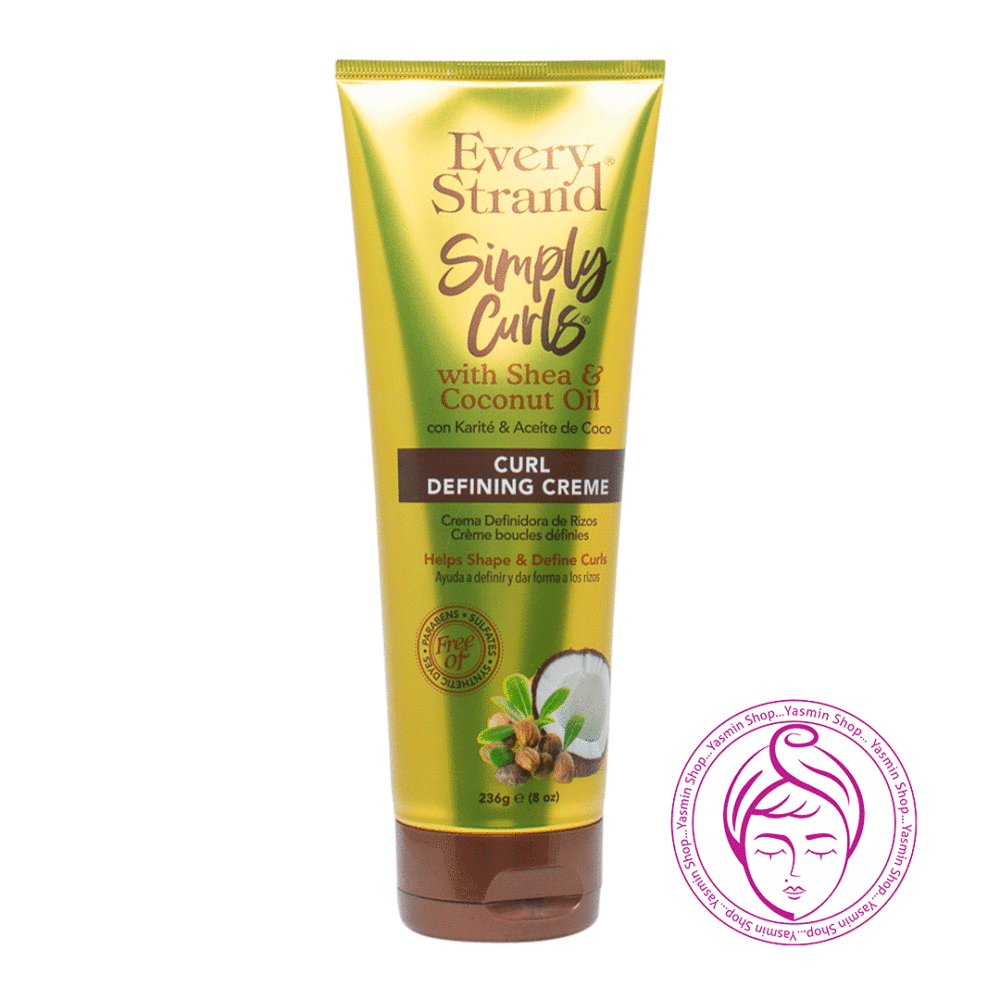 کرم تقویت کننده موهای فر شی و روغن نارگیل اوری استرند Every Strand Simply Curls with Shea & Coconut Oil Curl Defining Creme