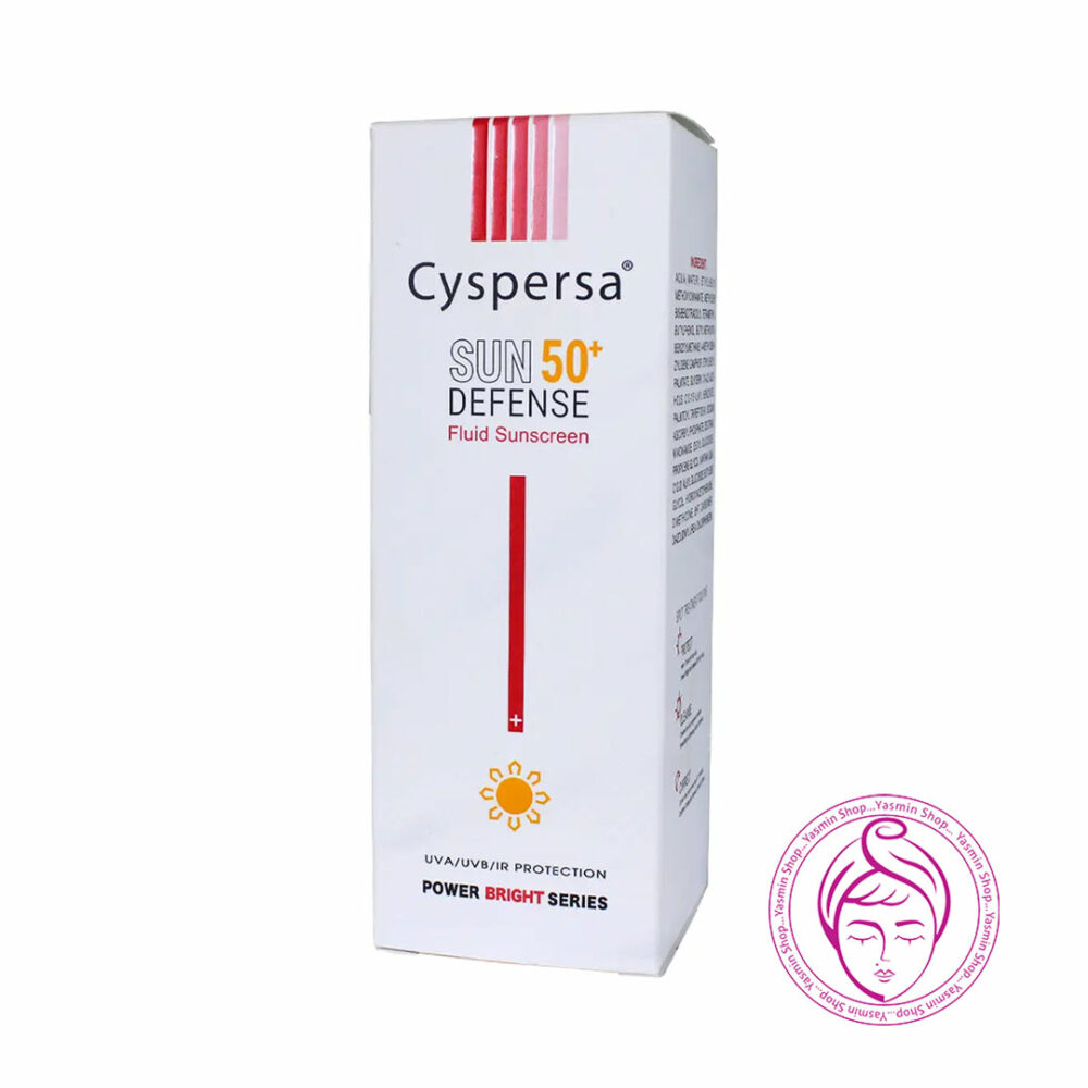 کرم ضد آفتاب بی رنگ فلوئیدی پاوربرایت SPF50 سیسپرسا Cyspersa Defense Fluid Sunscreen - Image 2