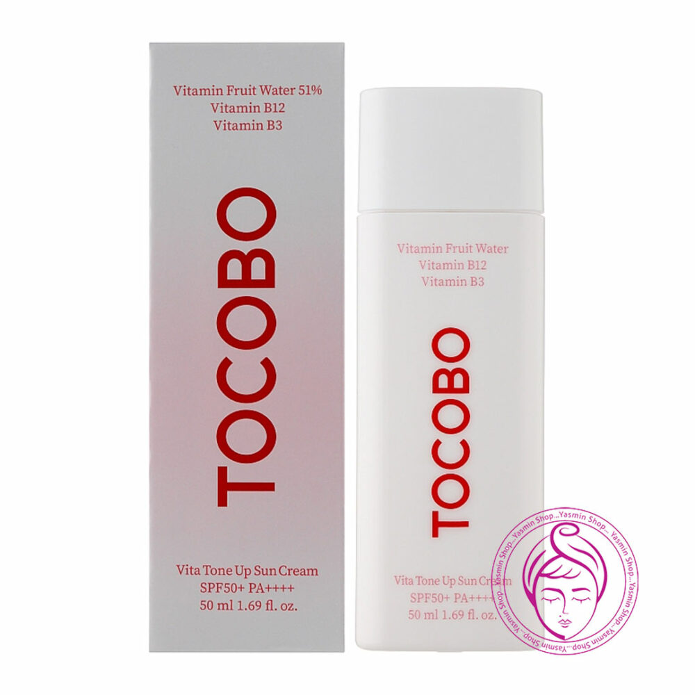 کرم ضدآفتاب روشن کننده و ویتامینه تون آپ توکوبو TOCOBO Vita Tone Up Sun Cream (SPF50+ PA++++)