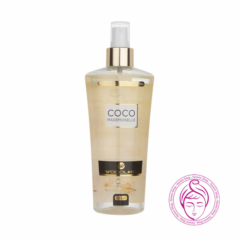 بادی اسپلش زنانه وودلایک مدل کوکو مادمازل Woodlike Coco Mademoiselle body perfume refreshing formula