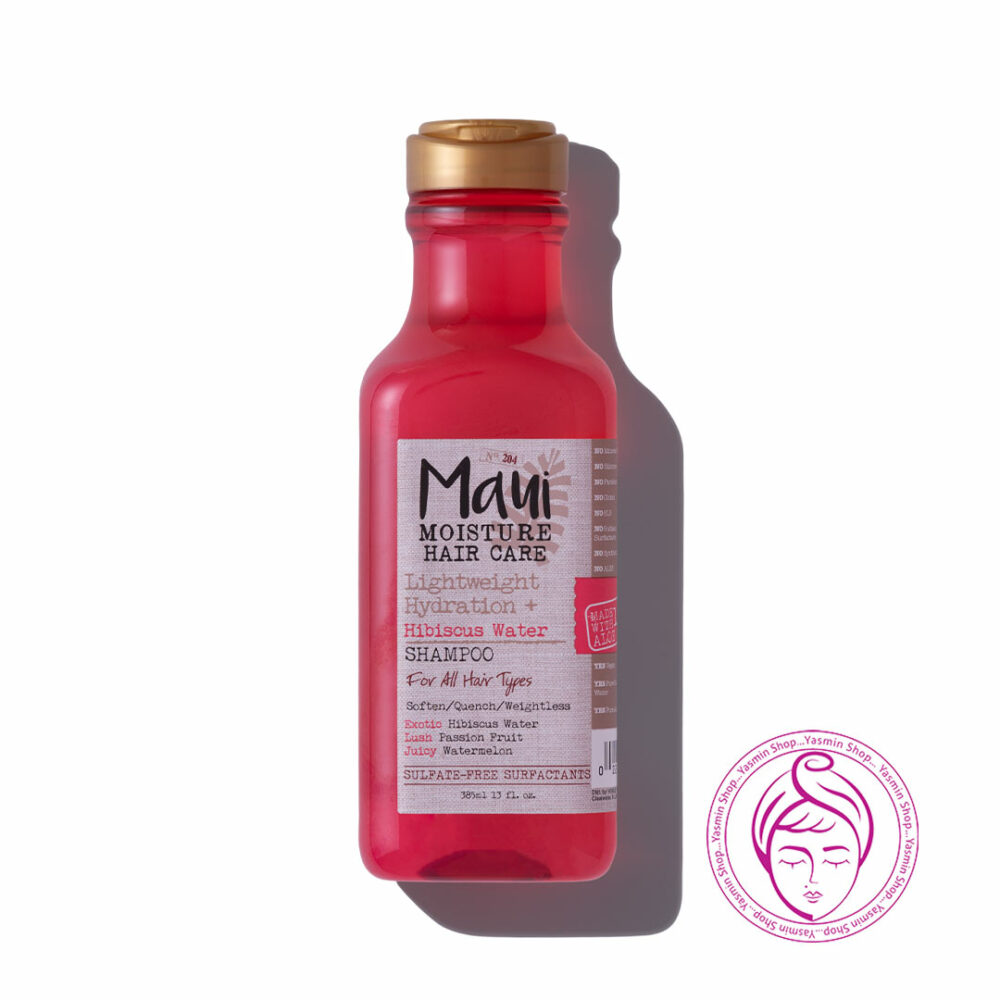 شامپو آبرسان هیبیسکوس واتر مائوئی مائویی Maui Moisture Lightweight Hydration + Hibiscus Water Shampoo