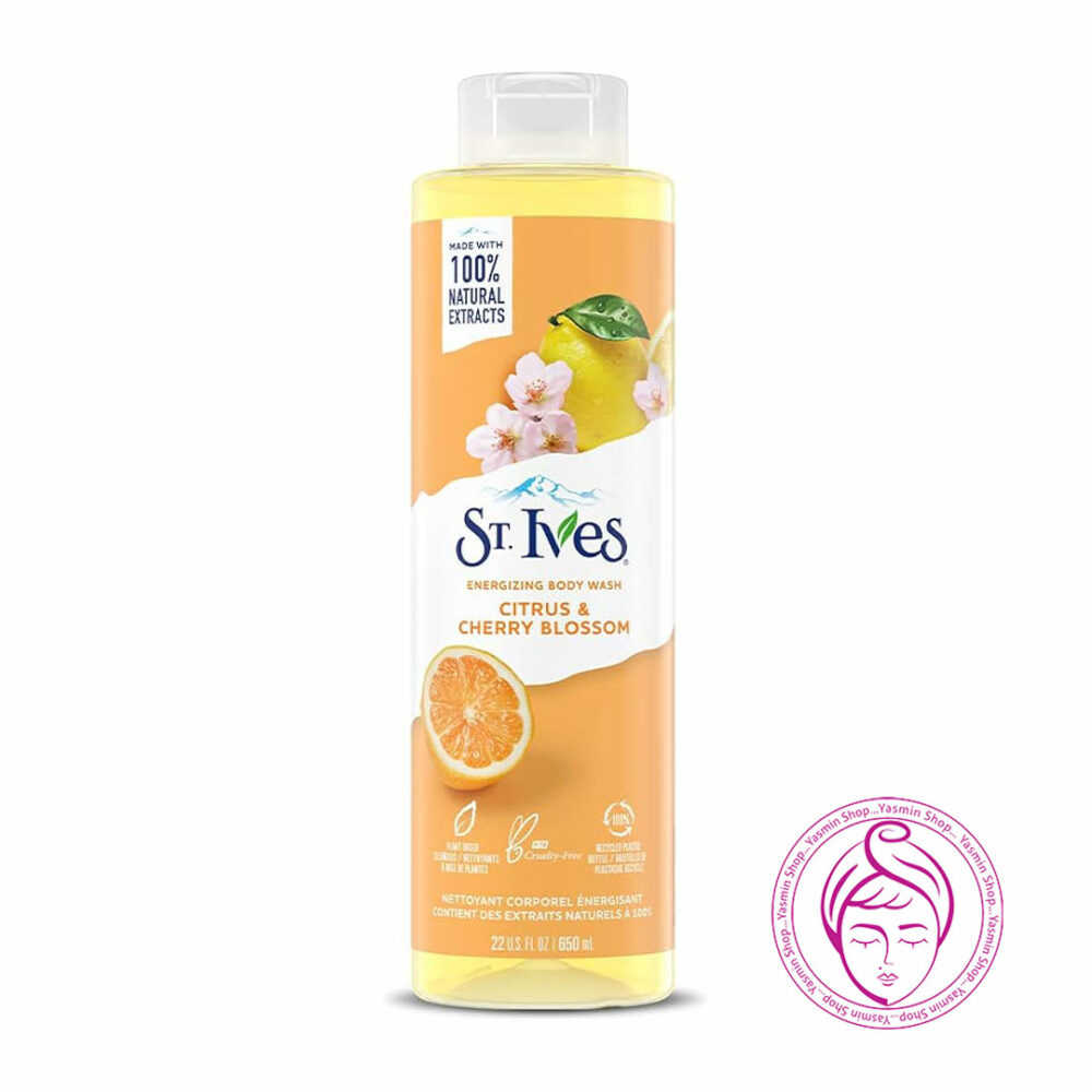 شامپو بدن انرژی زا سینت ایوز مدل مرکبات و شکوفه گیلاس St.Ives Energizing Body Wash Citrus And Cherry Blossom