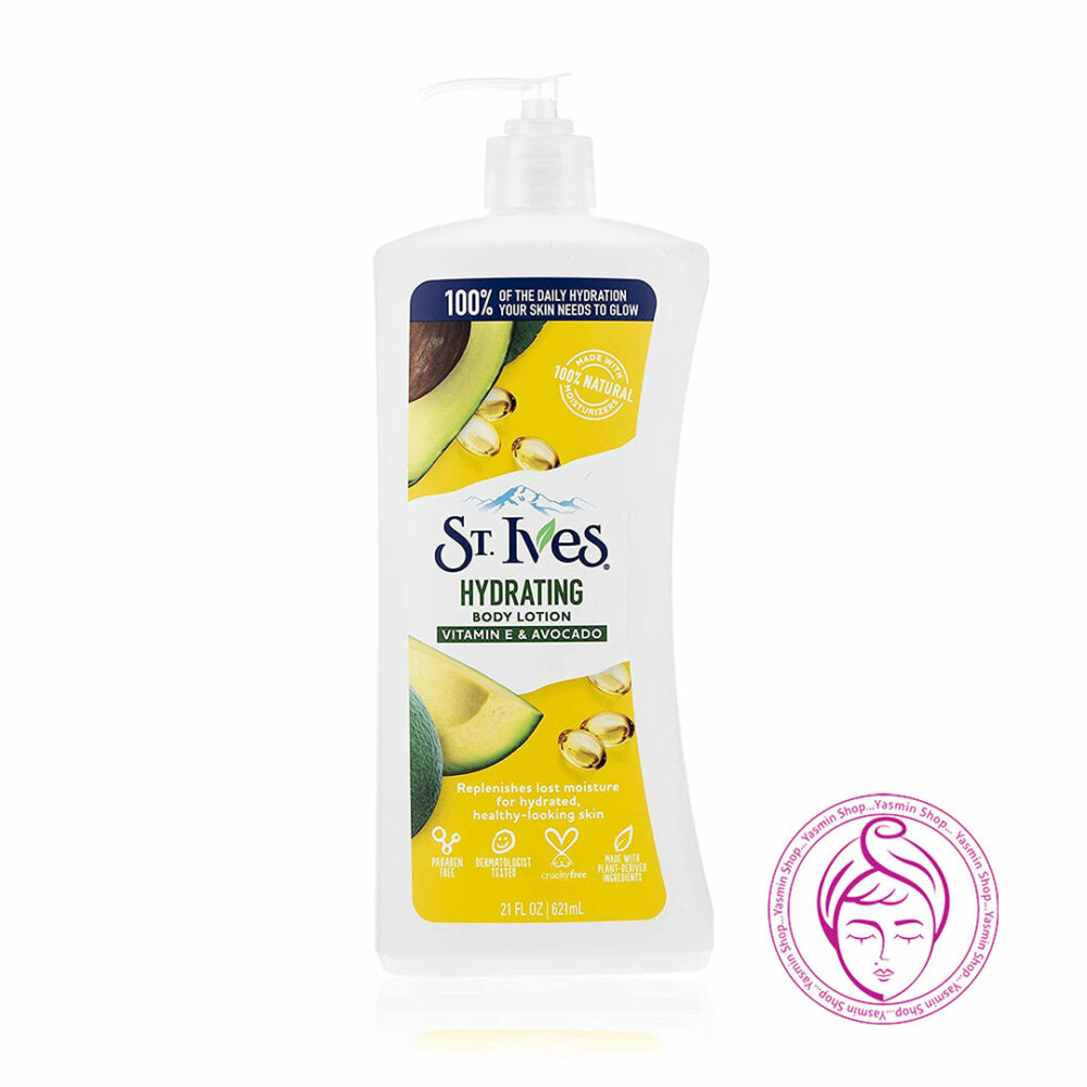 لوسیون بدن آبرسان سینت ایوز حاوی ویتامین E و عصاره آووکادو ST.Ives Hydrating Vitamin E & Avocado Body Lotion