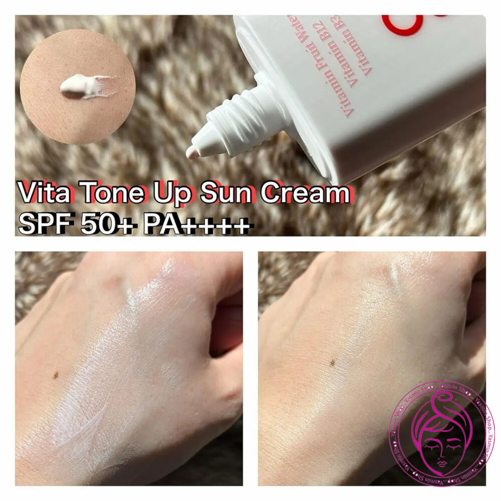 کرم ضدآفتاب روشن کننده و ویتامینه تون آپ توکوبو TOCOBO Vita Tone Up Sun Cream (SPF50+ PA++++) - Image 3