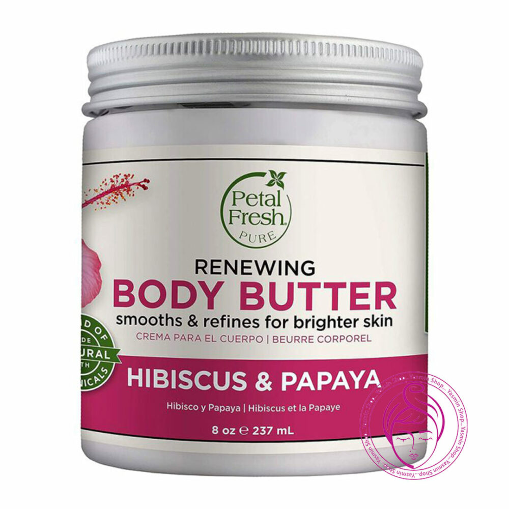 کره مرطوب کننده بدن گل ختمی و پاپایا پتال فرش Petal Fresh Renewing Body Butter with Hibiscus & Papaya