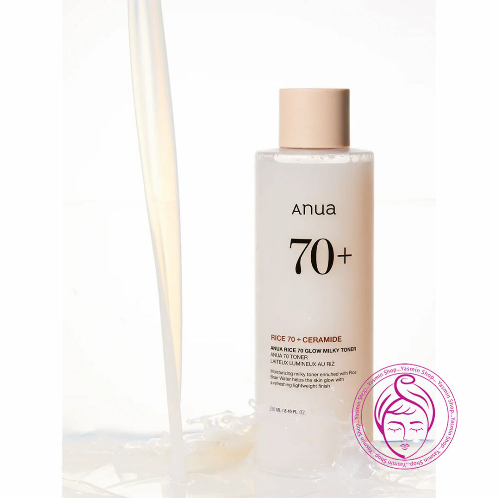 تونر روشن‌ کننده و آبرسان با عصاره برنج آنوا Anua Rice 70 Glow Milky Toner - Image 3