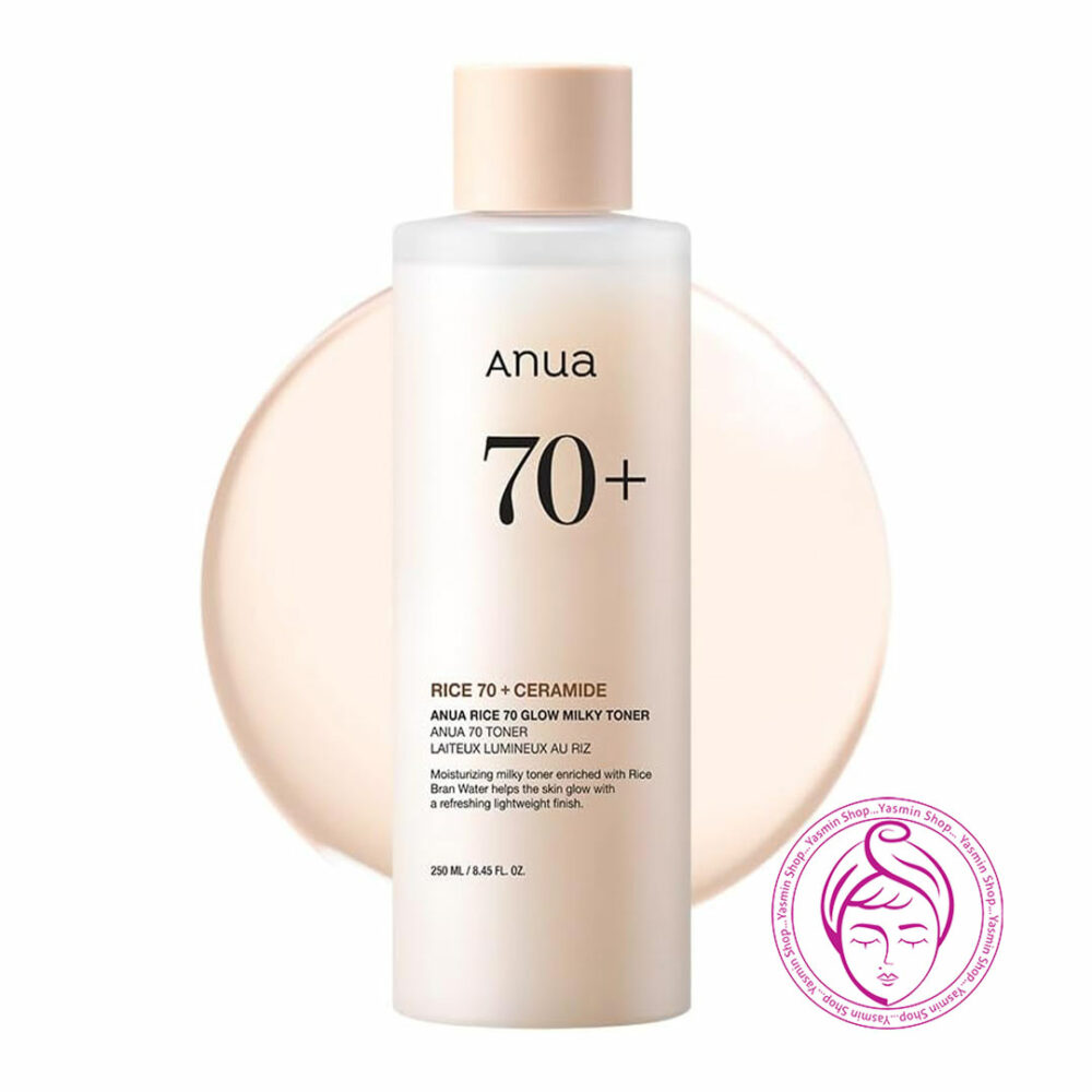 تونر روشن‌ کننده و آبرسان با عصاره برنج آنوا Anua Rice 70 Glow Milky Toner