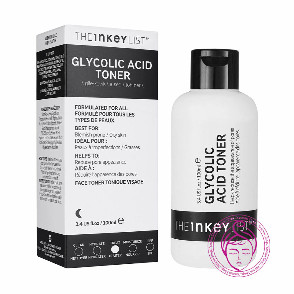 تونر شفاف‌ کننده و لایه‌ بردار گلایکولیک اسید اینکی لیست The Inkey List Glycolic Acid Toner