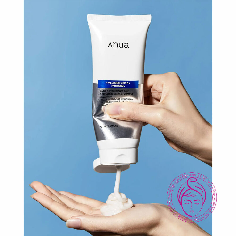 فوم شستشوی ملایم و آبرسان هیالورونیک اسید آنوا Anua 8 Hyaluronic Acid Hydrating Gentle Foaming Cleanser - Image 2