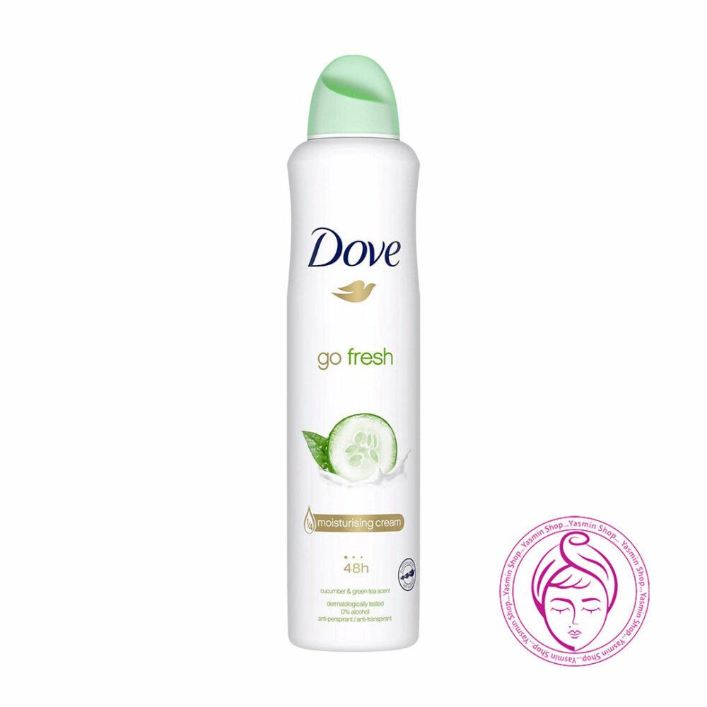 اسپری ضد تعریق داو با رایحه خیار و چای سبز Dove Go Fresh Cucumber Green And Tea Deodorant Spray