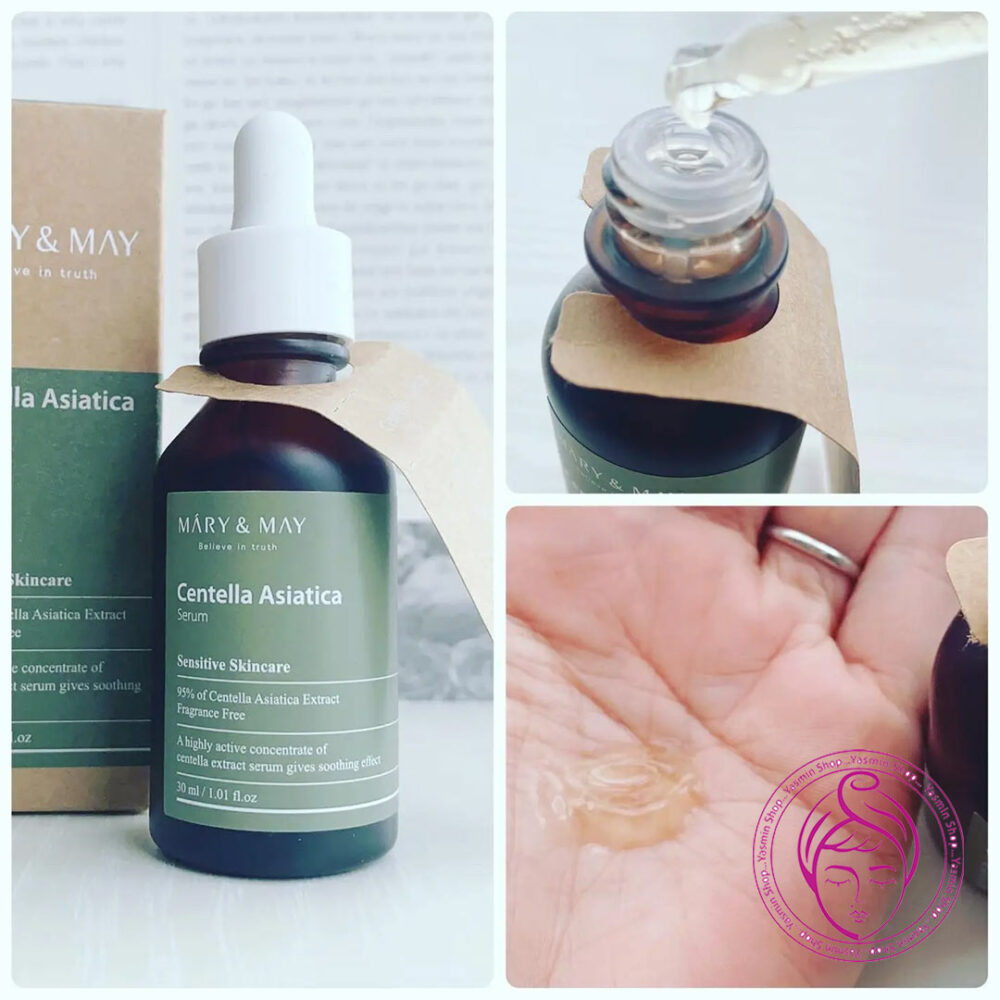 سرم تسکین دهنده و ترمیم کننده سنتلا آسیاتیکا مری اند می Mary & May Centella Asiatica Serum - Image 3