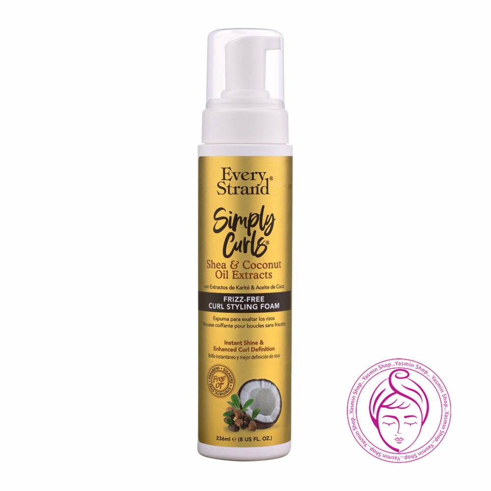 فوم حالت‌ دهنده موی فر بدون وز با شی باتر و روغن نارگیل اوری استرند Every Strand Simply Curls with Shea and Coconut Oil Frizz-Free Curl Styling Foam