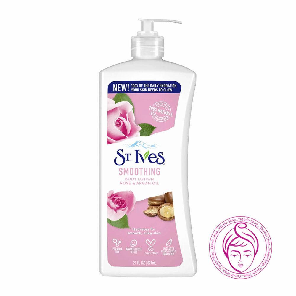 لوسیون بدن گل رز و روغن آرگان سینت ایوز St.Ives Smoothing Rose & Argan Oil Body Lotion