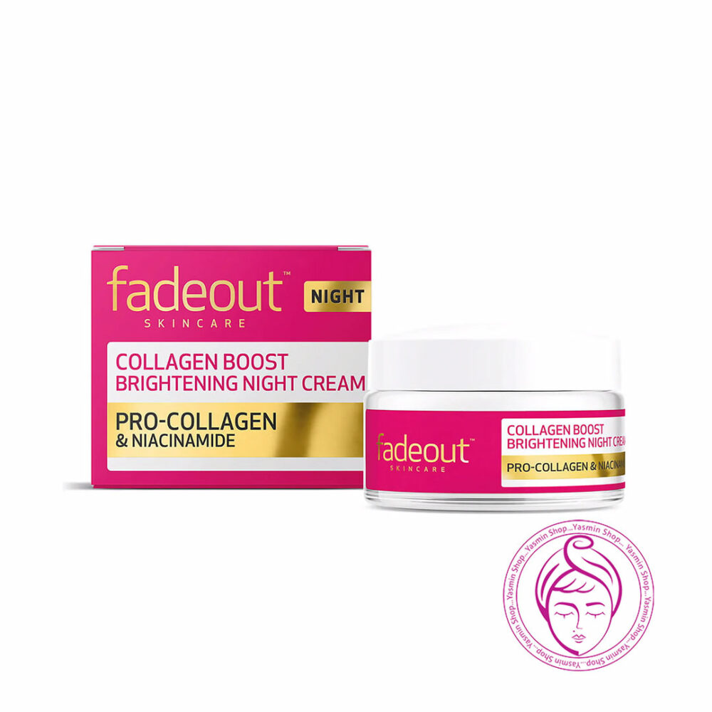 کرم شب کلاژن‌ ساز و روشن‌ کننده فیداوت Fadeout Collagen Boost Whitening Night Cream