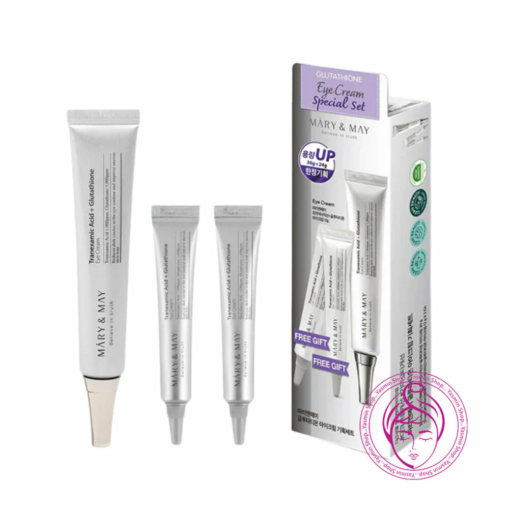 ست کرم دور چشم روشن کننده و ضد چروک گلوتاتیون مری اند می Mary & May Glutathione Eye Cream Special Set