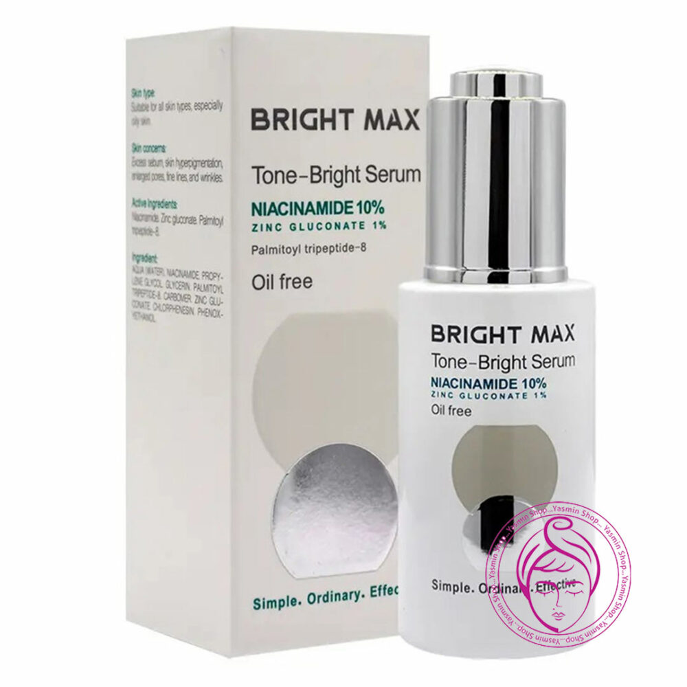 سرم نیاسینامید تن برایت 10% برایت مکس Bright Max Tone-Bright Niacinamide Serum