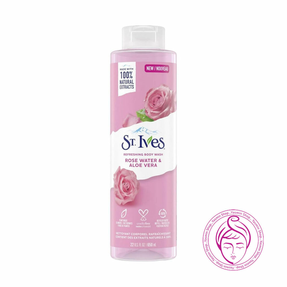 شامپو بدن گل رز و آلوئه ورا سینت ایوز St.Ives Rose Water & Aloe Vera Refreshing Body Wash