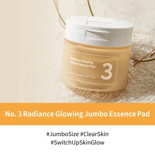 پد تونر روشن کننده و براق کننده شماره 3 نامبوزینNo.3 Radiance Glowing Jumbo Essence Pad